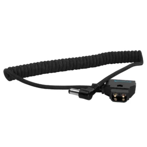 Kondor Blue Raven Black D-Tap to DC 5.5 x 2.5mm Barrel Right-Angle Coiled Cable Product Image 01