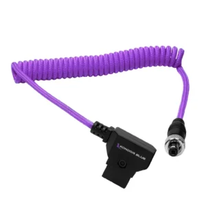 Kondor Blue Gerald Undone Purple D-Tap to Straight Locking DC Male 2.1mm Coiled Cable Product Image 01