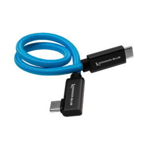 Kondor Blue 12" USB-C to USB-C Right Angle Cable Product Image 01