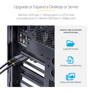 StarTech 5-Port USB-C PCIe Card Product Image 02
